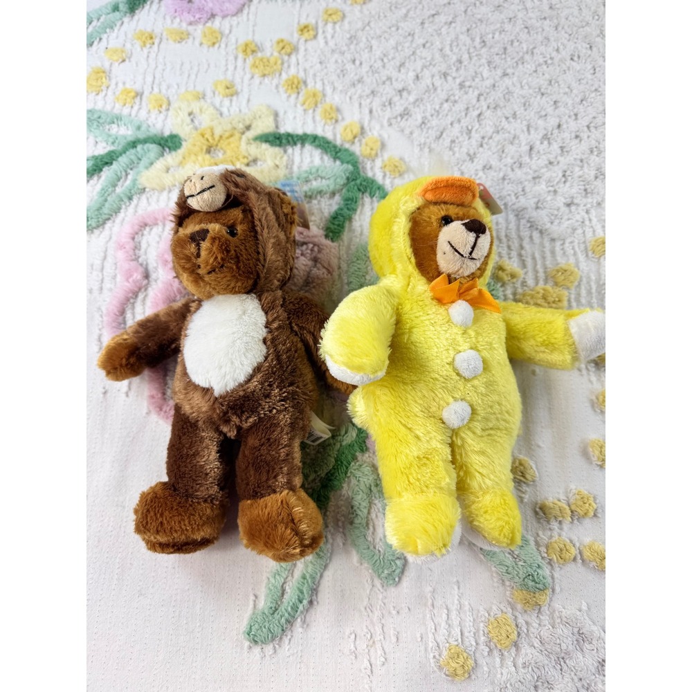 Plushland March of Dimes Teddy Bear Plush Set Horse Duck Costumes 9 Inch NWT
